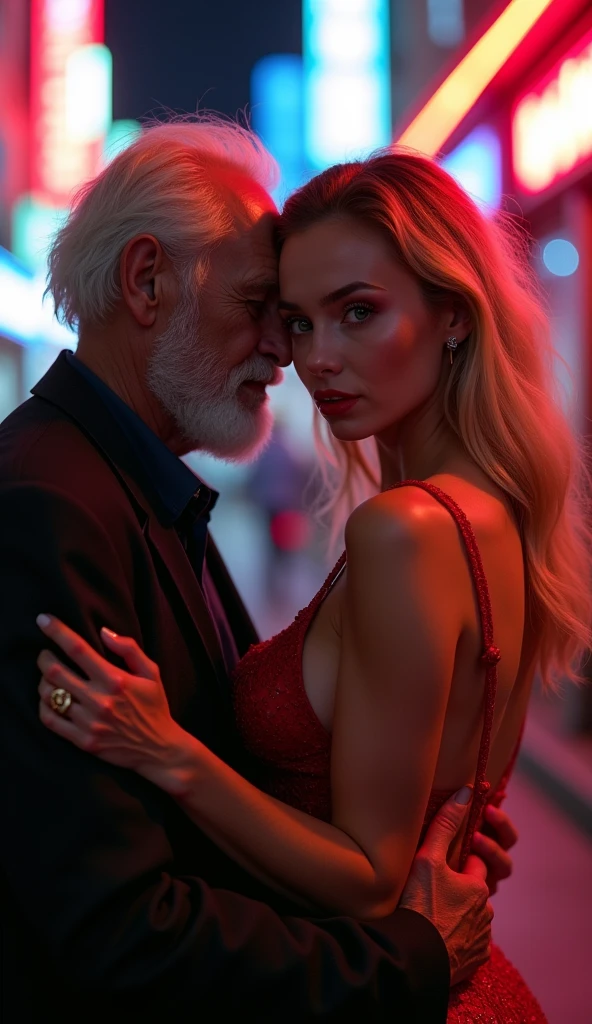 Beautiful Colombian teenager with a good body ,hugging his 90-year-old grandfather, old man, NSFW, ugly-faced beggar, You can clearly see my high cheekbones and defined jawline... My nose is and pretty, complementing my features very well. And those full, luscious lips red lipstick neon light cupercity, Side cleavage Blonde hair Oversized lips Big fake lips Red lipstick Big pub Backless Fashion design Lingerie, without lingerie & Underpants, Sexy clothes for women.Erotic shirt dress with plunging neckline, Halter neck backless bodycon dress, Sexy lingerie for women.