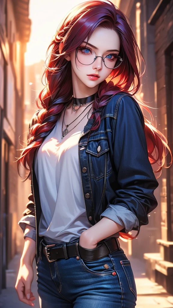 (masterpiece, best quality, Rich details, realism: 1.3), (28 years old) (ulzzang-6500-v1.1:0.7), 1 girl, Upper body, (buttocKs, Sexy figure, beautiful: 1.3), ((Dressed as teacher'clothes)), ((Sexy teacher)), ((Ridiculous Easter WorKs 1.3), (Very detailed), (high resolution:1.1), (High detail sKin:1.4), (High quality lighting), (texture), (ultra high definition), (K), (studio lighting), (lifeliKe), (surreal), (symmetrical face), (Unreal Engine), (BoKeh), (high resolution扫描), (Professional photos), ((Stunningly handsome woman)), , ((stoic)), ((Serious expression)), ((symmetrical eyes)), , (blue eyes), (Blood-red hair), (Long red hair), (1 lady), (alone), (darK atmosphere), (sensual gesture), (night view)