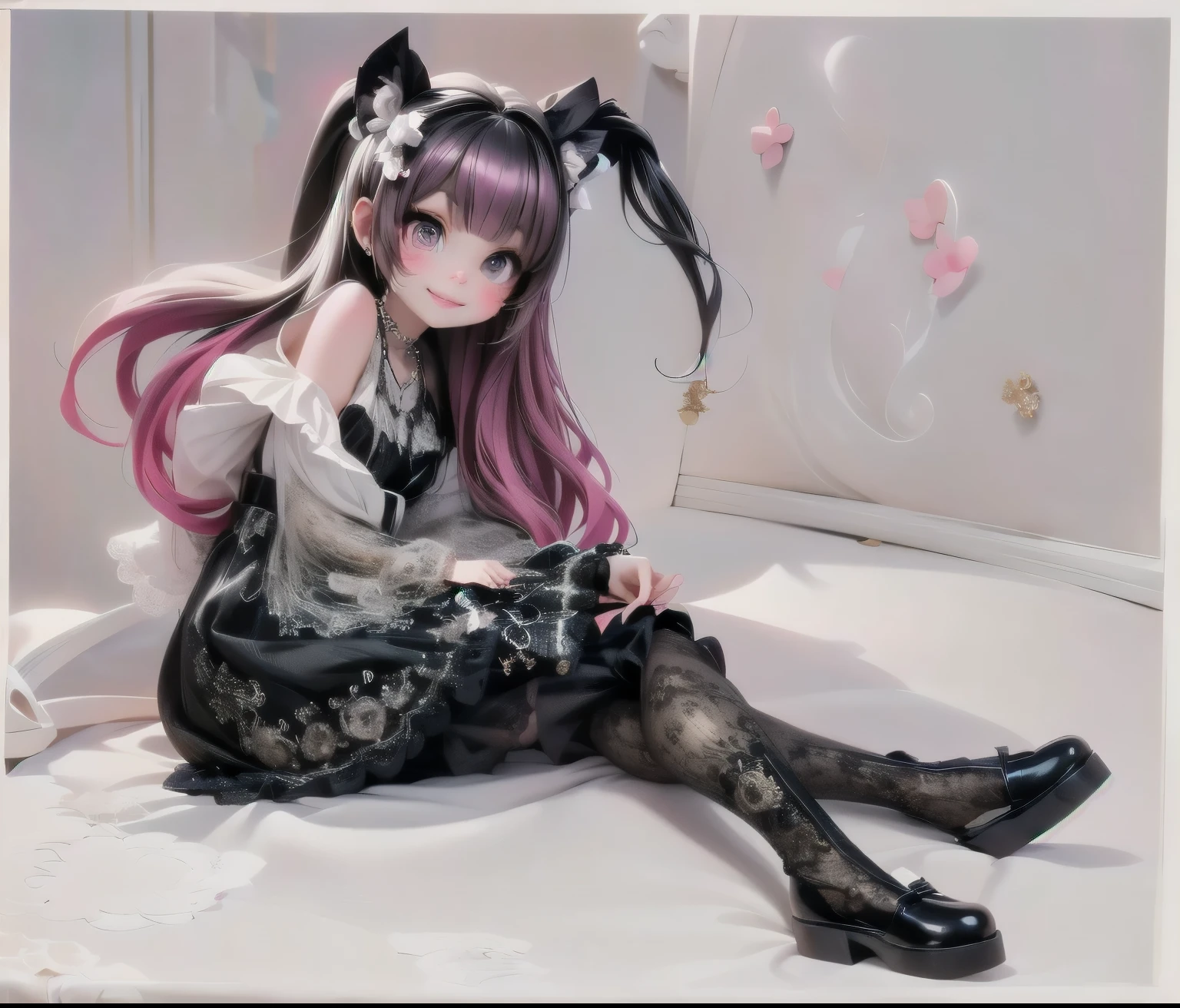 Kawaii goth anime girl