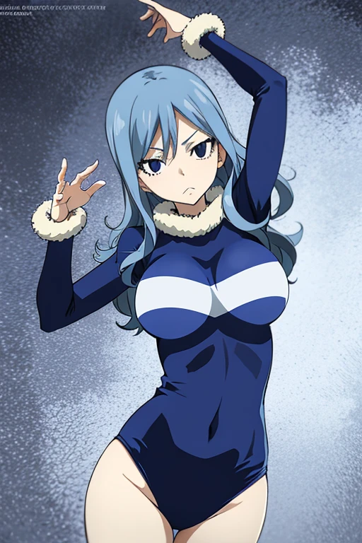 Juvia Lockser in long sleeve gymnast leotard