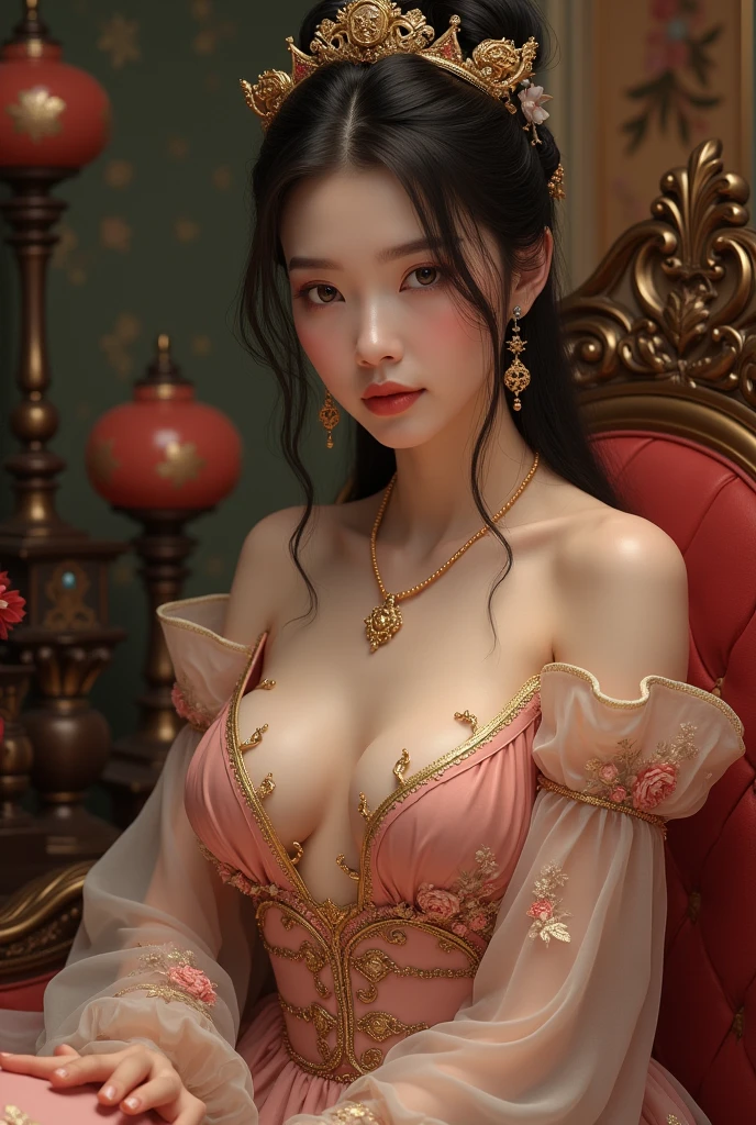 High-quality work,Realistic works,Super premium graphics,8K HD CG works,high quality graphics,High-definition and exquisite CG works,10x pixels,Ultra-fine details:1.1,Advanced technical details:1.1Realistic photo effects,Interior lighting effects:1.5,natural soft light:1.5. Light effect(Virtual light effects:1.8),ultra high resolution,shining dress,sliver long hair,silber hair,transparenthair,high detailed hair(Quality hair details:1.1)Clear eyes,Double eyelids look good,Sharp eye makeup, Create exquisite eyelash makeup, tthin eyebrows, Ultra-detailed eyes,a tall nose, lovely red lips, rosey cheeks, With delicate makeup on her face , pretty face, The face shape is perfectly proportioned,(Advanced facial details:1.1)1 zodiac goddess from the future, wearing a thin silk dress, the goddess of the palace is beautiful, the goddess of the zodiac is wearing a colorful thin silk dress with sexy white and black lace trim, the goddess gives off a bow aura vibrant purple-pink zodiac, the stars have the shapes of the 12 zodiac, the goddess of the zodiac in a thin silk dress the golden zodiac with many black details, the mythical goddess of the 12 zodiac , zodiac ♏, royal zodiac style, dark and mysterious version, Full breasts, big and round breasts, well-proportioned and beautiful red lips, character by karol bak and pino daeni, intricate details, detailed background, many background objects, extremely detailed, magic light, a woman, long hair dyed in seven colors and neatly tied up, mold the face is clearly drawn without scars, the face is beautiful and the eyes are proportionate, the red lips are pretty and attractive, the eyes are big and round and the makeup is very beautiful and detailed, far focus, thin silk dress ,page hair jewelry, neck jewelry, dress jewelry, arm and thigh jewelry, goddess leg jewelry, mystic jewelry, body portrait, drooping arms, sexy zodiac goddess and charm,Women's artwork,Dress full body video,Realism,Amazing Cleavage,My eyes are very bright today