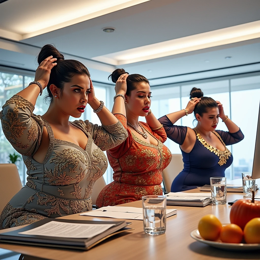 (Best Quality),(High resolution),(8k), (Masterpiece),(Immersive office atmosphere),{{{Full frame office}},{{Full Bodies}}},in indian modern light flooded room,three middle eldery ladies in full nude wearing office raping their eldery full nude indian boss with thier wild open tongues and licking her hair scalp and fingering vaginas,sagging-hanging breasts, keeping cornrow,cornrow,cornrow braided hairs totaly wet and styled with using extreme and exteme ultimate super exessive amount of hairgel+hair oil,{french braided,french braieded,french braided hairs like gel+oil drenched super supreme pulp,Shining like mirrors},{Their bodies are smeared with lots of oil},{{{Full Nude}}},{{{Background changed to UHD oluxery CEO room with High class acceseries}}},{{{{Ladies in the image prompt should be eldery,make them as eldery indian ladies in age 65 with all the eldery features}}}}},{{{{Make them topless}}}},{{{{Breast esposed}}}}},{{{Ladies poses exacly as per the image prompt in topless, breast exposed,make the breast sagging-hanging as much as possible in realisctic eldery}}}},{{{{{Hairs exactly as per the image prompt making them highly ultra drenched with gallons of hair oil and shinning like mirrors}}}},{{{Ladies tongues out and keep licking hesd scalps as per the image prompt in more realistic way}}}},{{{{Generate with high sexuality performace with below detailing,blue color saree wonr eldery indian lady exposed viewer' side her eldery breast,pink color worn lady sqeezing blue color saree wonr eldery indian lady' exposed butt thoroughly,Orange color worn lady licking and biting blue color saree wonr eldery indian lady' gray hair bun,Green color worn lady squeezing blue color saree wonr eldery indian lady' exoposed viewer' size breast till the breastmilk comes out}}}}}}},