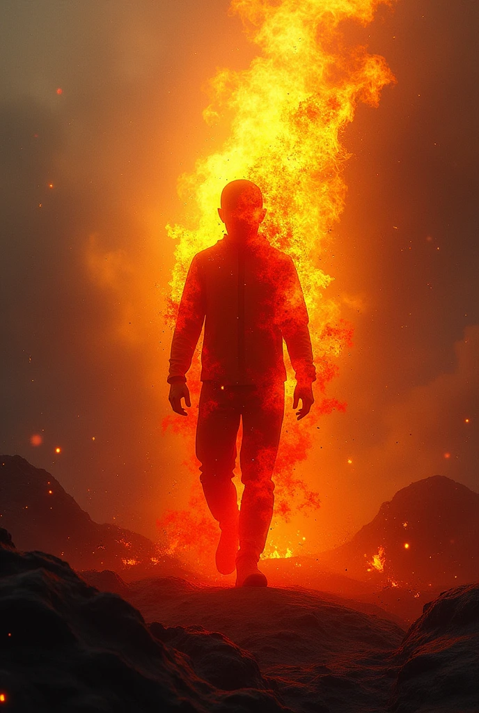 ,Japanese Fire man with water on his hand,man fire , japanese fireman with water in his hands,water,waterthe whole black forest on fire, hell on earth,an fire manstand and look, ultra detailed, action pose, cinematic lighting, volumetric light, subsurface scattering, (detailed clothing, detailed clothing texture), black_background, surrealist:0.33, mature adult:1.6, stunning, award winning, masterpiece,face of angel, handsome man