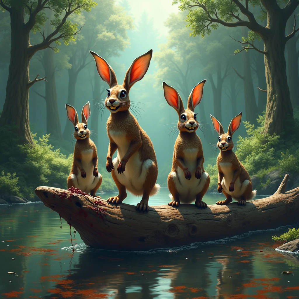 The atmosphere is filled with joy and gratitude as various woodland creatures, such as squirrels, rabbits, and butterflies, come together to celebrate Sammy's act of kindness. They are depicted in lively and playful poses, symbolizing the unity and friendship that has blossomed in the forest. --auto