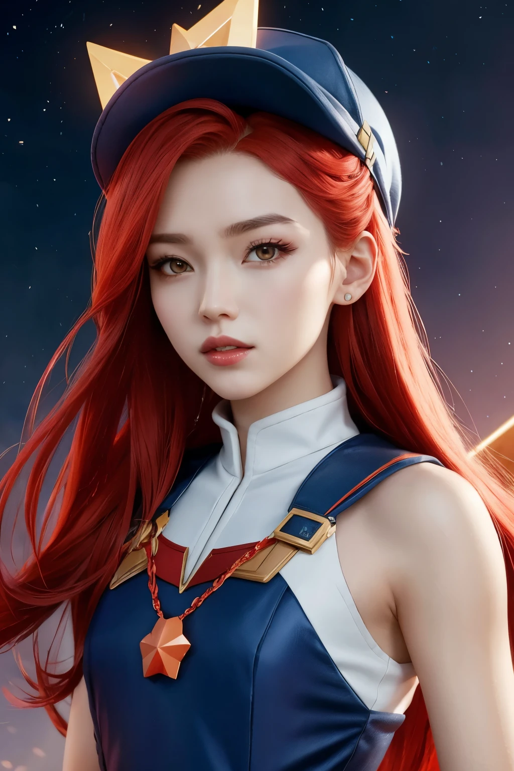 Aloy, redheadwear, Star Guardian-Kai&#39;sa , high resolution, perfectbody, super detaill, 8k, Overview, fully body, at a forest,