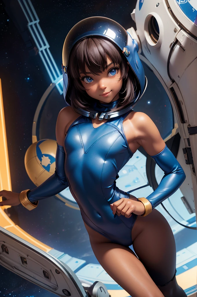 best quality,masterpiece,1girl,solo,(((NSFW))),(((9years old))),japanese girl,an extremely cute and beautiful girl,highly detailed beautiful face and eyes,petit,cute face,lovely face,baby face,shy smile,show teeth,black hair,medium short hair,Hairless pussy,flat chest,skinny,slender,(((wearing ultraman suit))),(((sitting in Planet Nebula M78))),she is looking at the viewer,her hands touching her pussy,(undress:1.1),(no panties:1.1),(legs spread wide:1.1),(no bra:1.1)