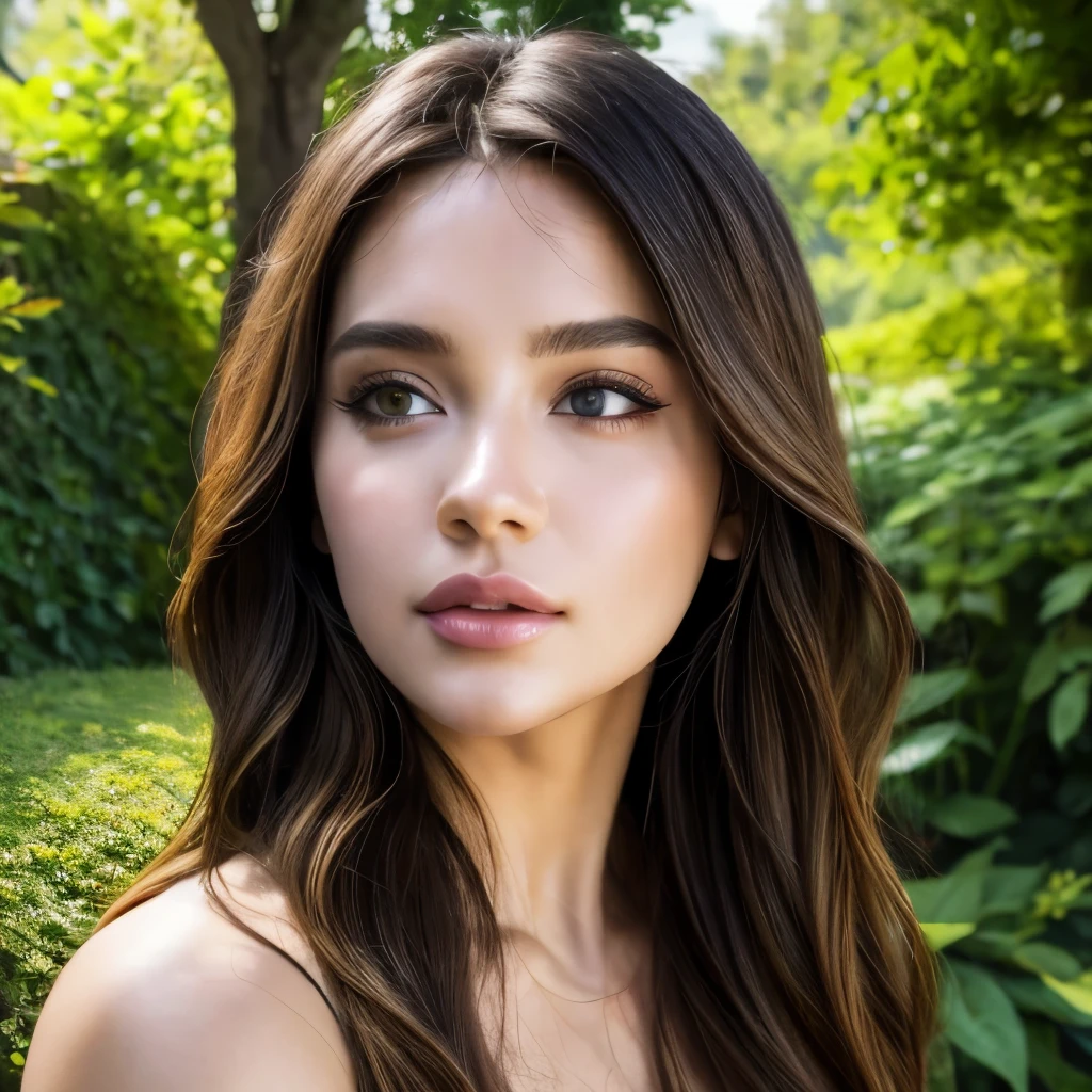 a beautiful girl in a garden, 1girl, beautiful detailed eyes, beautiful detailed lips, extremely detailed face, long eyelashes, long flowing hair, intricate floral dress, standing in a lush garden, sunlight filtering through trees, vibrant flowers blooming, detailed foliage, (best quality,4k,8k,highres,masterpiece:1.2),ultra-detailed,(realistic,photorealistic,photo-realistic:1.37),beautiful natural lighting,cinematic composition,vibrant colors,highly detailed