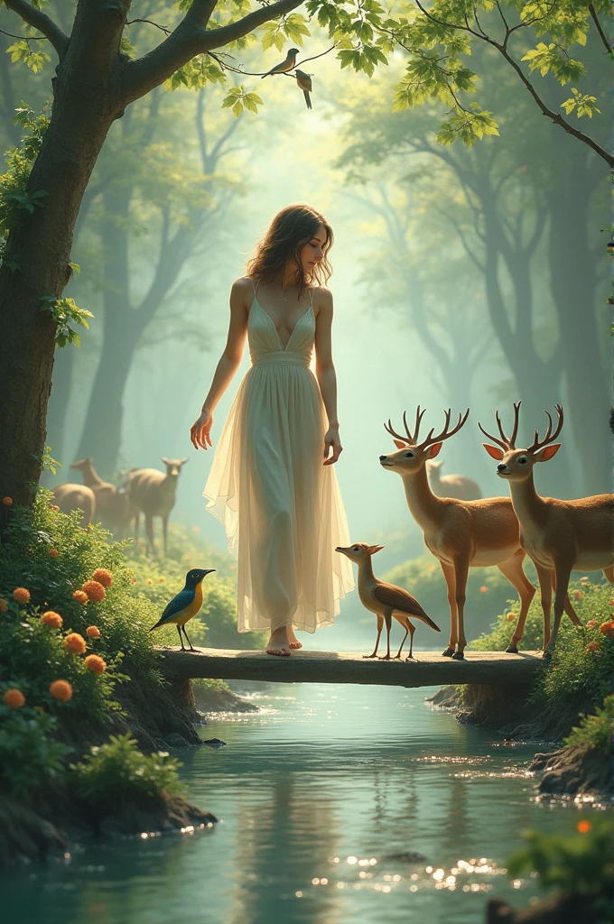 (there are a group of 9 womans taking a bath in river, deer, bow, archery, full body, cinematic screen, ethereal, detailed, alluring succubus, ethereal beauty, perched on a cloud, (fantasy illustration:1.3), enchanting gaze, captivating pose, otherworldly charm, mystical sky, soft colors, (detailed cloudscape:1.3), (high-resolution:1.2), ((masterpiece)), (best quality), HDR, ((masterpiece)), (best quality), HDR, FEMME,artistic, Soft color palette, windblown flowers, Sparkle, magical photography, Soft smooth lighting, Light background,[light smile], expressionless, river, forest, rock, dramatic sky, warmtone, woman running,, a mature sad female, ethereal, large breasts, vivid color, bare shoulders, arms down, armpits, thighs, [light smile], expressionless, masterpiece, 8k resolution, fantasy art, ((high jumper's body proportions)), ((((no panties)))), ((no panties))), ((( No pants))),(((No socks)))),(No skirt)))),((No shoes)))),((Dynamic posture)))), (Full body))), (Greek feet), (Carefully groomed nails),((Delicate and small toes, perfect toes))), (Camel toes),((Correct anatomy)),((Correct dissection))),( Clothing: high slit design, white flowers cut at the waist, perfectly blending with the figure))), (((the world of clouds and mist))), (the clothes are painted with dirty and blood )))), sexy, lots of glow neon mushrooms, mandalas, cinematic, sharp, ray tracing, brightness, luminosity ((best quality)), ((masterpiece)), ((realistic)), (detailed), reflective luminous white:1.5, texture glossy orange:1.3,