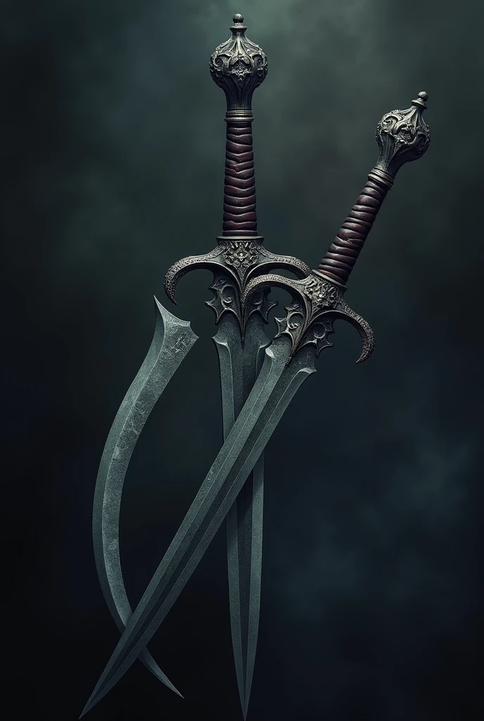 Two crossed spears 