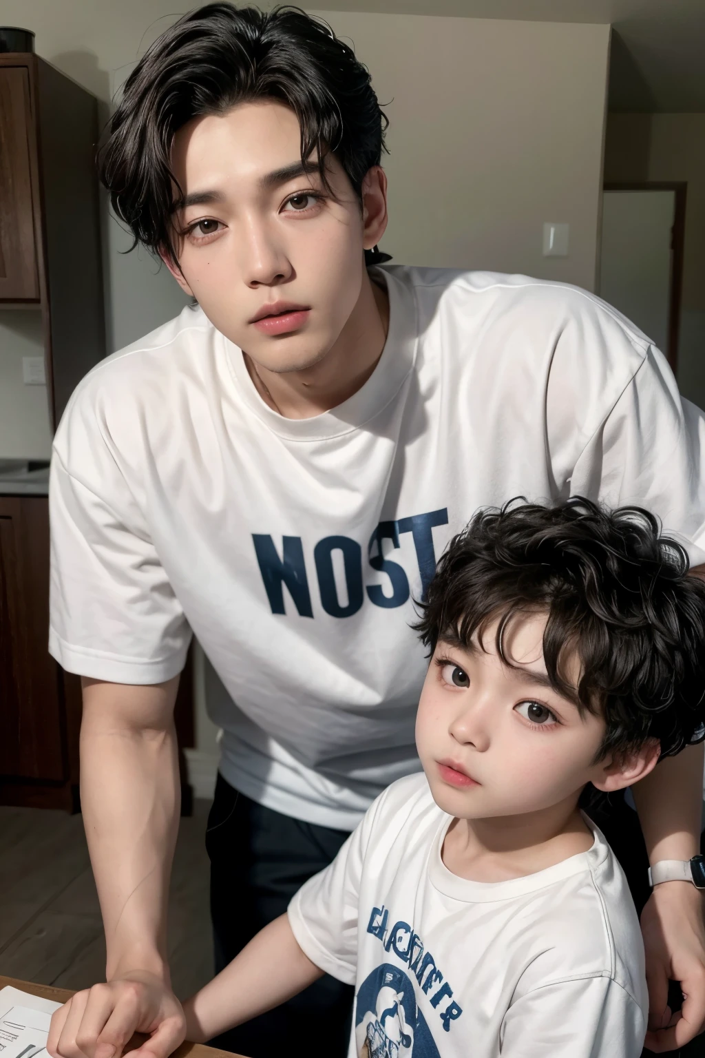 Jin bts with a son 
