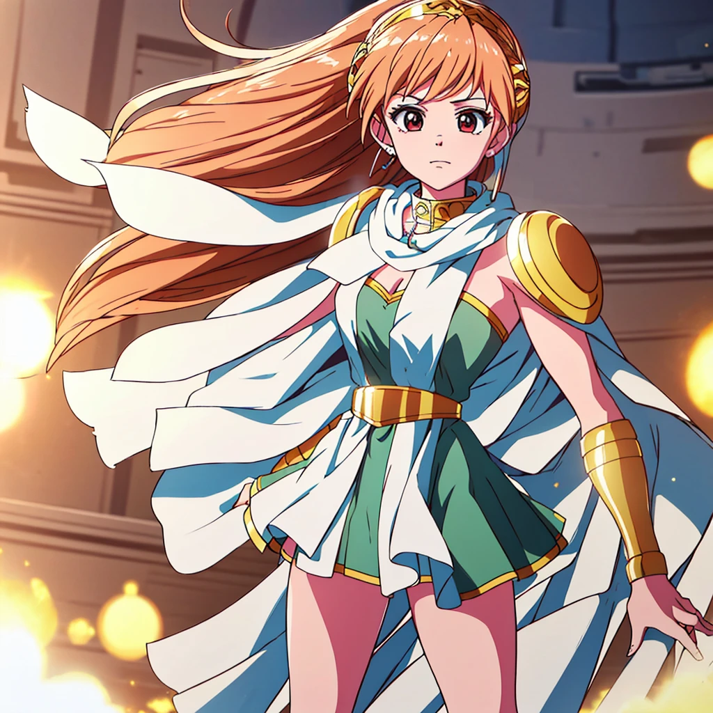 ((Highest quality)),(4K quality),Crisp image quality,White skin,anime,Beautiful woman,Princess Leona,