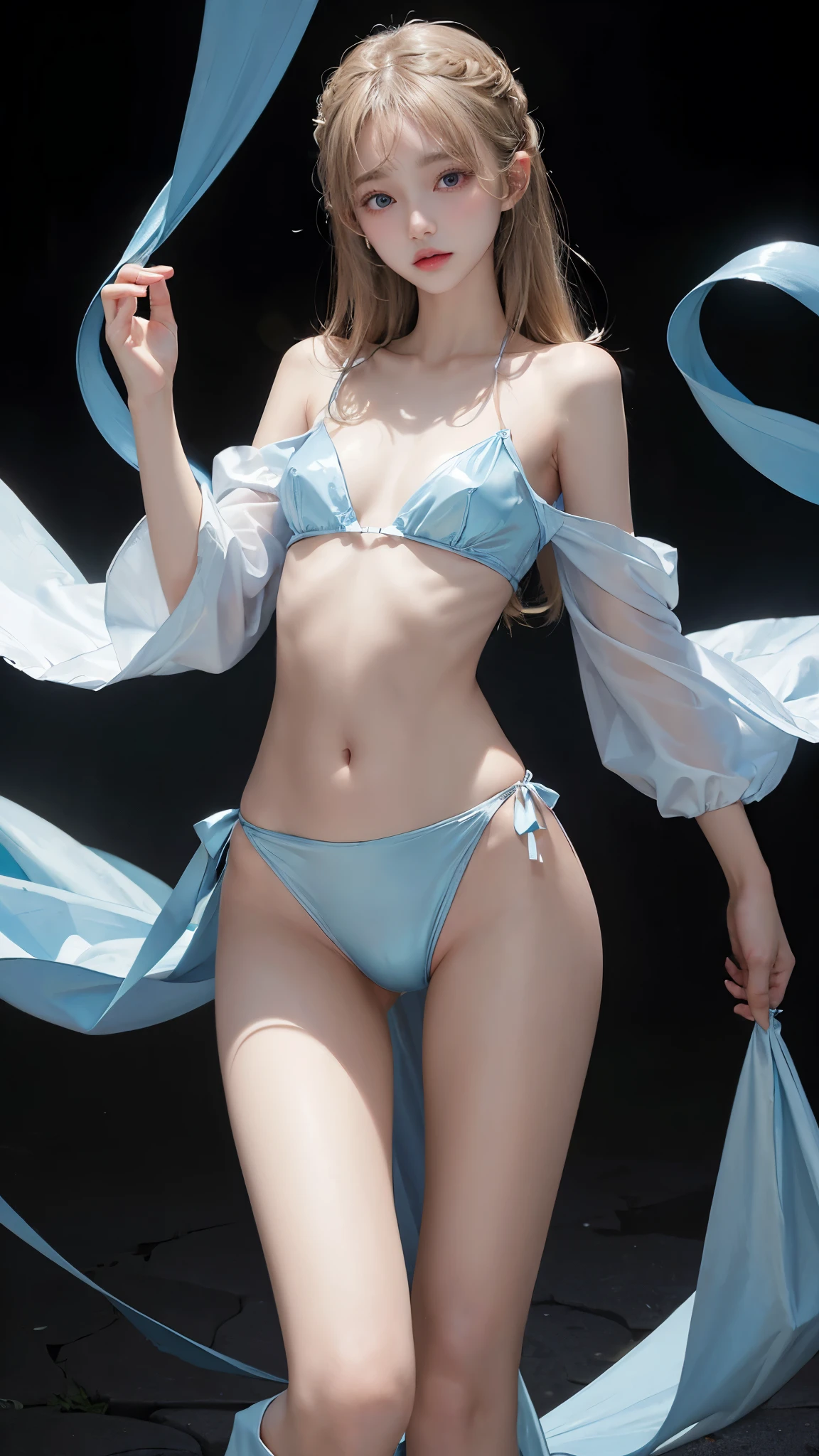 ROH, Meisterwerk, super nice photo, best quality, super high resolution, Sweet, Anime , Sonnenlicht, A beauty with yellow rune paper on her face, weiblicher Zombie, Hong Kong Lam Cheng Ying Zombie-Filmfigur, Cyan-Haut, portrait, beautiful, dynamische Pose, Zartes Gesicht, Lebendige Augen, She carries a futuristic Iron Man mech, rotes und goldenes Farbschema, Sehr detaillierter Hintergrund eines verlassenen Lagerhauses, detailliertes Gesicht, detaillierter und komplexer, busy background, unordentlich, beautiful, Hochdetaillierte Haut, Realistisch skin details, scharfer Fokus, volumetrisches Licht, 8k UHD, DSLR, good quality, Filmkorn, helle Haut, Realismus, Lomographie