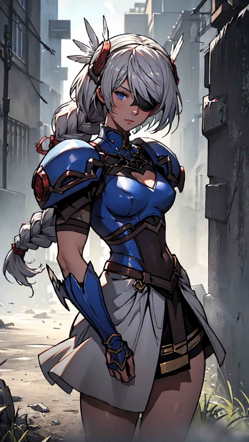 Highly detailed, High Quality, Masterpiece, beautiful,
BREAK 1girl, cowboy shot SplitScreen, split screen, "2B", short black skirt, black blindfold, white hair, (short bob cut), BREAK 1girl, cowboy shot, SplitScreen, split screen, "Lenneth", blue plate armor, winged helmet, long white hair, (single braid),LennethVP, armored dress