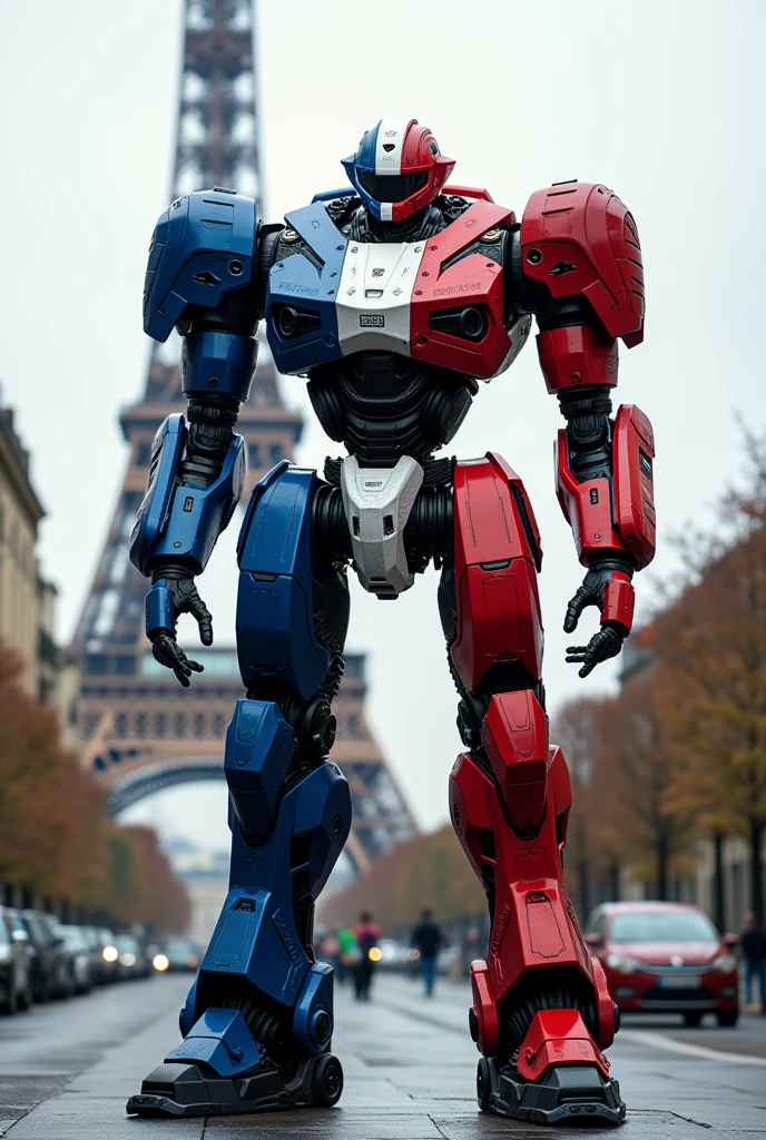 An insanely detailed photorealistic digital art piece portrait of a retro cyborg robot holding a bouquet of flowers in front of the Eiffel Tower, photography, realistic, cinematic lighting, sunset, romantic, melancholy, looking at the camera, ultrarealistic.