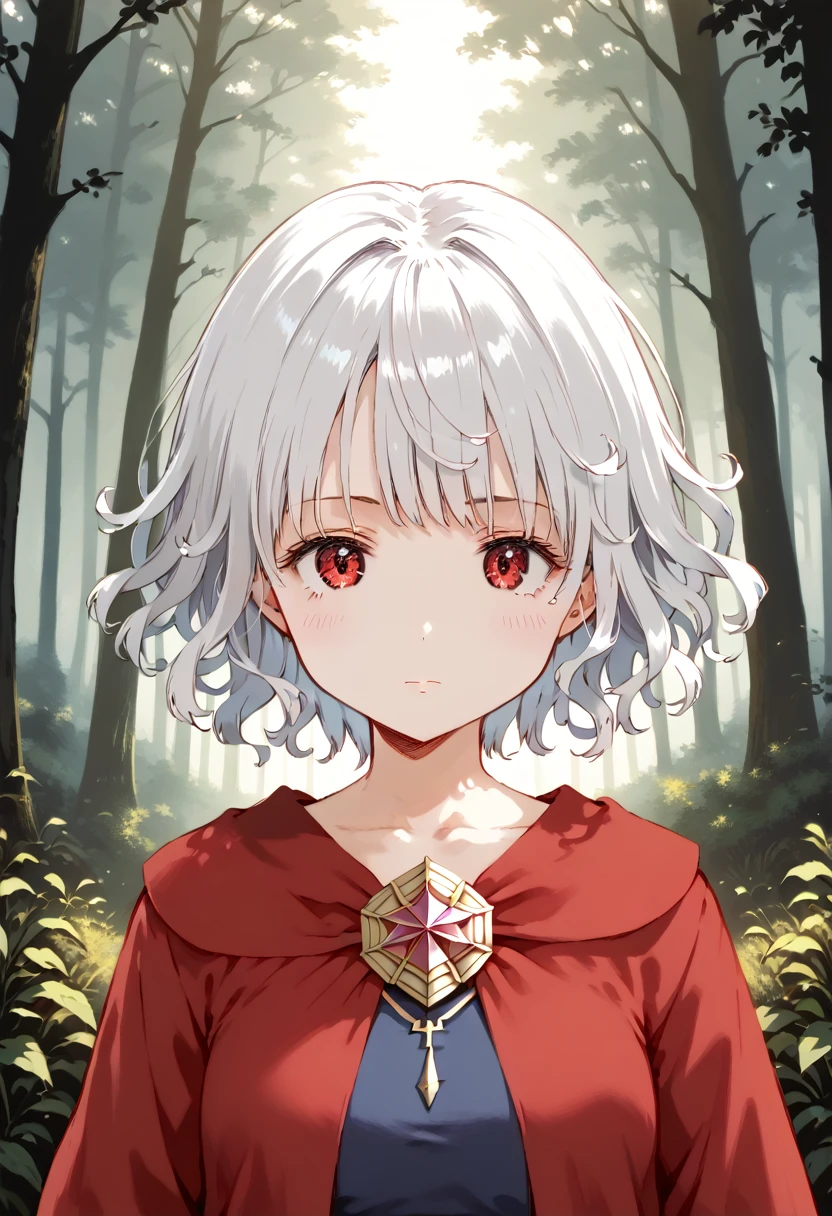 score_9, score_8_up, score_7_up, 1girl, (masterpiece), (best quality), (ultra detailed),(disheveled hair),(illustration),[[Clannad style]], [[a cute girl with short hair with red bangs]], [[red eyes]], [[gloomy, dark forest background]], [[poor natural lighting]], [[great quality]],[[masterpiece]], [[best artist]], [[best performance]], [[16k quality]], [[HDR+]]