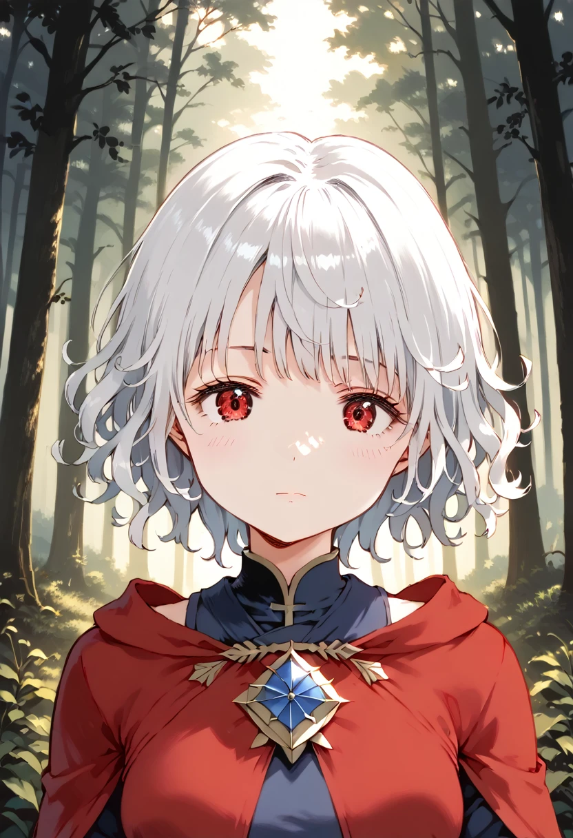 score_9, score_8_up, score_7_up, 1girl, (masterpiece), (best quality), (ultra detailed),(disheveled hair),(illustration),[[Clannad style]], [[a cute girl with short hair with red bangs]], [[red eyes]], [[gloomy, dark forest background]], [[poor natural lighting]], [[great quality]],[[masterpiece]], [[best artist]], [[best performance]], [[16k quality]], [[HDR+]]