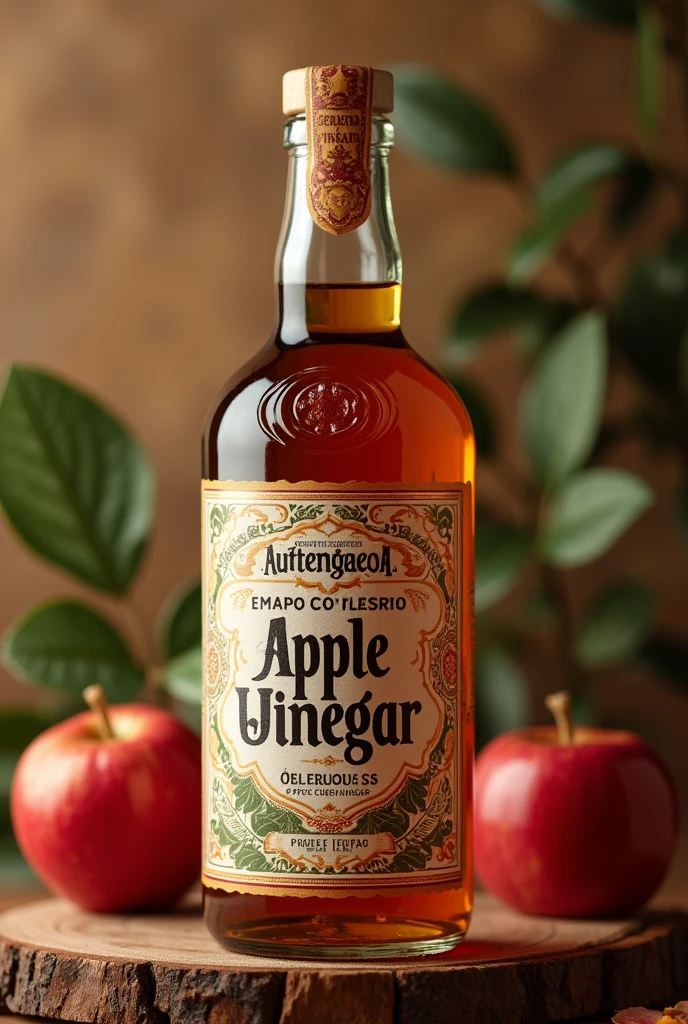 Create an apple cider vinegar with apple stock



