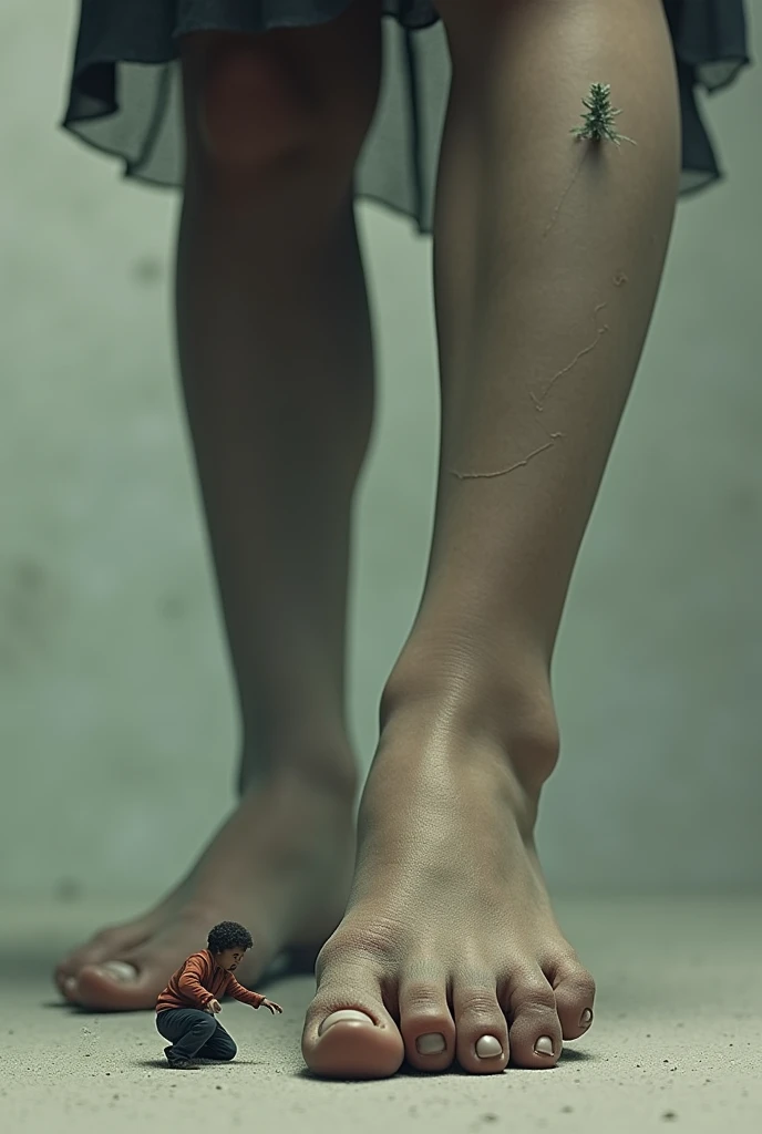 Close-up of the leg with a small parasite under its skin, not too gory.