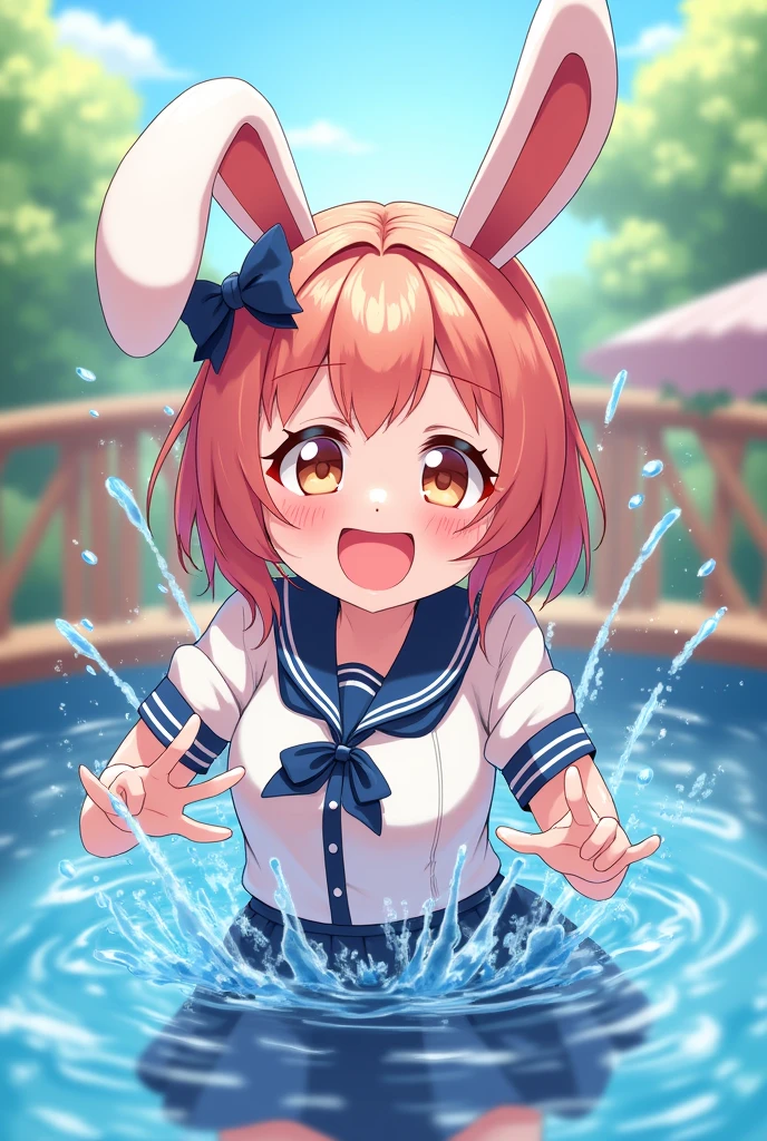 1girl, solo, blunt bangs, , braid, brown eyes, twin braids ,brown hair, tiny, 10years old (large Breasts:1.2), nsfw, nipple, naked, empty eyes, frozen ,amusement park, ,Wet, crying ,, Naked, , Peeing, lactation, projectile lactation
