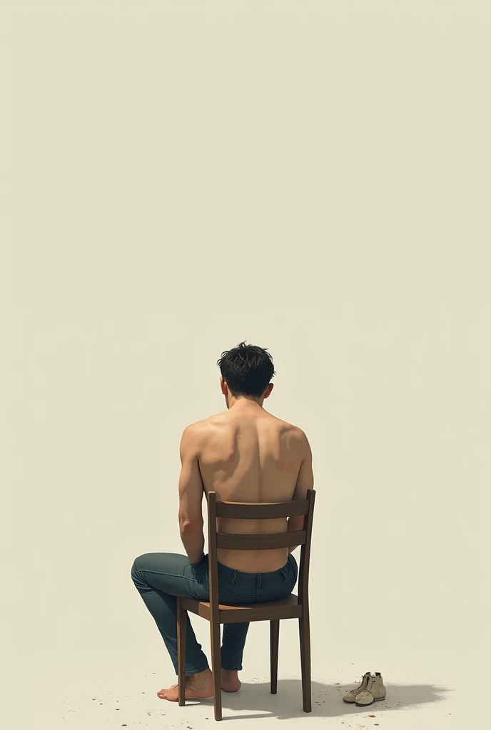 A crazy man study on the table back side