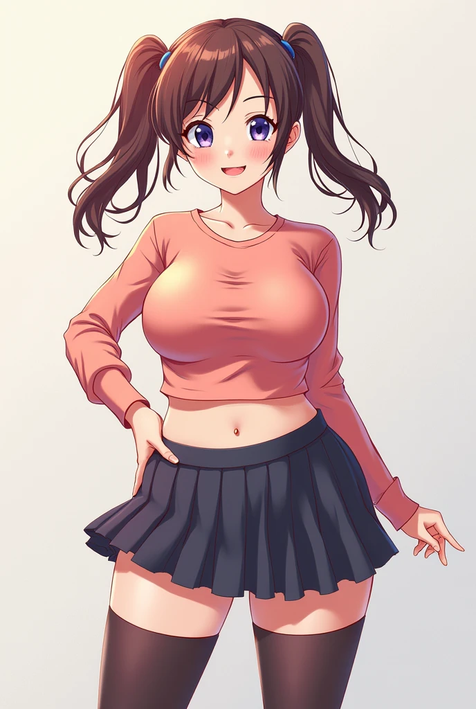 An anime girl showing her vagina