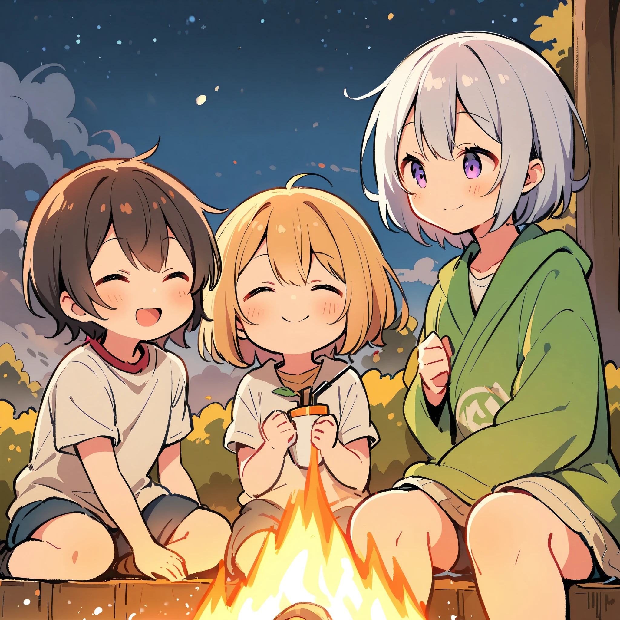 、camp、smile、