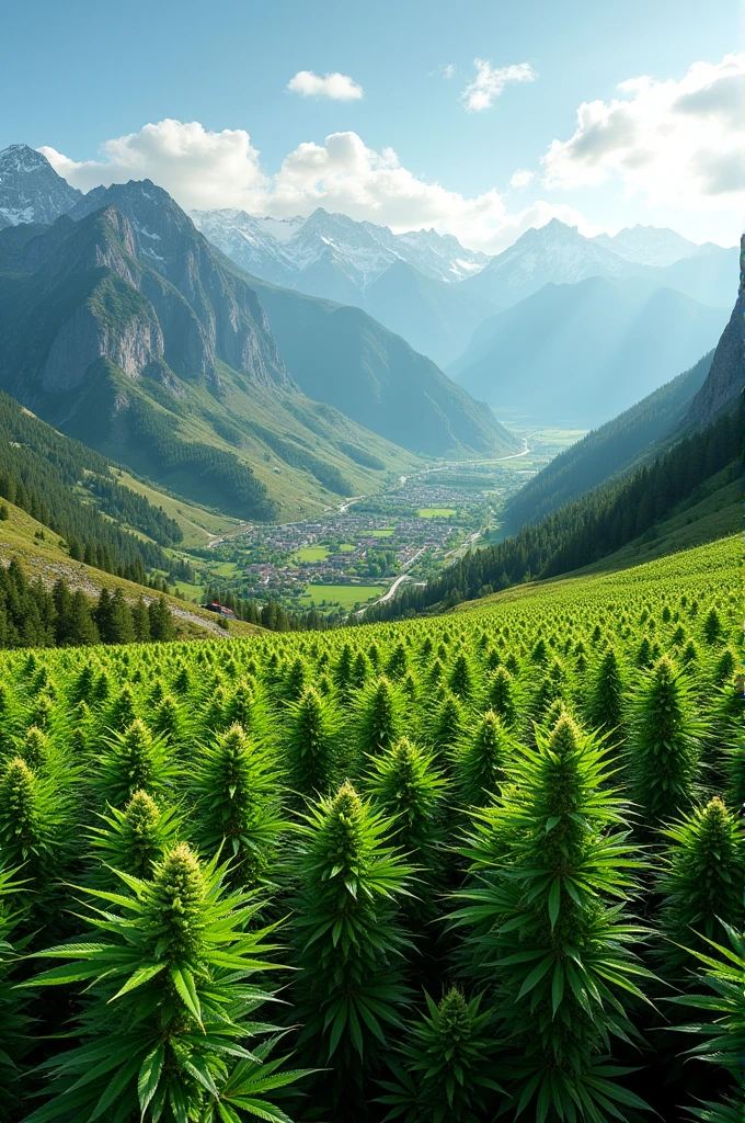 A tobacco and in the background there is a mountain that says rich
