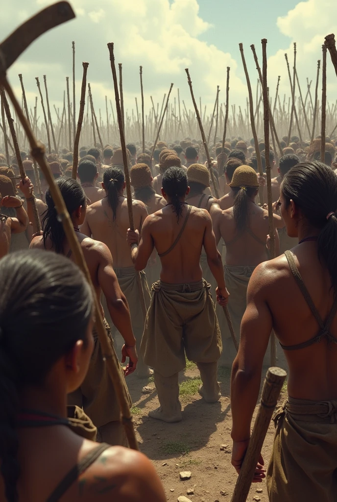 A Holy Week procession, where the natives whip their backs: It shows religious syncretism and masochism as a form of resistance and resignation..
