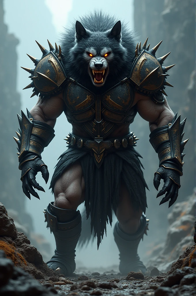 Game character standing drawing design，gnoll，cunning，With a knife，Fighting posture，（full bodyesbian：1.4），solid color backdrop，clean backdrop，depth of fields，high light，Real light，Ray traching，OC renderer，UE5 renderer，Hyper-realistic，best qualtiy，8K，Works of masters，super-fine，Detailed pubic hair，Correct anatomy，a panther warrior with black and brown leather armor and crystal daggers in his hands and a piercing gaze with brilliant violet eyes