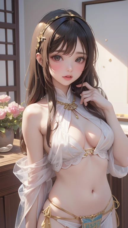 (absurd, high resolution, Extremely detailed), , (RAW photos, 最好of质量), (实际of, Photorealism:1.4), On the table, Very delicate and beautiful, Very detailed, 2k wallpapers, 精彩of, Finely, Very detailed CG Unity 8K 壁紙, Very detailed,2 girls,Multiple girls,(((构图中间of漂亮黑发同卵双胞胎:1.5))),(Dark brown long hair:1.5),detailed and complex,非常巨大of乳房:1.7),(((of_Eye:1.3))),complex Eye,beautiful detailed Eye,symmetrical Eye,(((Glowing skin:1.5,Bright skin: 1.5,dark tanned skin,有光泽of皮肤,very 有光泽of皮肤,闪亮of身体,Plastic Glitter Leather,exaggerated 有光泽of皮肤,Skin glow))), 闪亮of嘴唇, Big butt,Inflatable legs,Thick thighs,(Symmetrical and delicate face:1.7),tune, sex感of, National Foundation,

sex感of,Absolutely great opportunity,Small clothes,Showing skin,(Arabic costumes, Harem Costume, Arabic dancing girl, Belly dance costumes, sex, Jewelry, Transparent loincloth, Pelvic Curtain, diaphragm, bracelet,),(arabian Jewelry,complex necklace),((((Silk loincloth:1.5,Transparent loincloth)))),Umbilical cord:1.5,(((Gold clothes))),

(Dynamic poses:1.0),尴尬of,(Center,Scale to Fit,Rule of Thirds),

indoors,(Arabian Palaceof巨大柱子,Arabian Palace,Arabian Palace background),landscape,extremely landscape,Arabic style,

(有光泽of阿拉伯饰品),high resolution,Clear focus,(Extremely detailed,Extremely detailed),(写实of艺术作品:1.37),(Extremely detailed CG unity 8k wallpaper),(((鲜艳of色彩,充满活力of主题))),(complex),(masterpiece),(最好of质量),艺术photography,(photography：sldr),(complex background),完美呈现of脸,Perfect face details,逼真of脸,Photo-realistic,((complex detail)),(((realism))),
