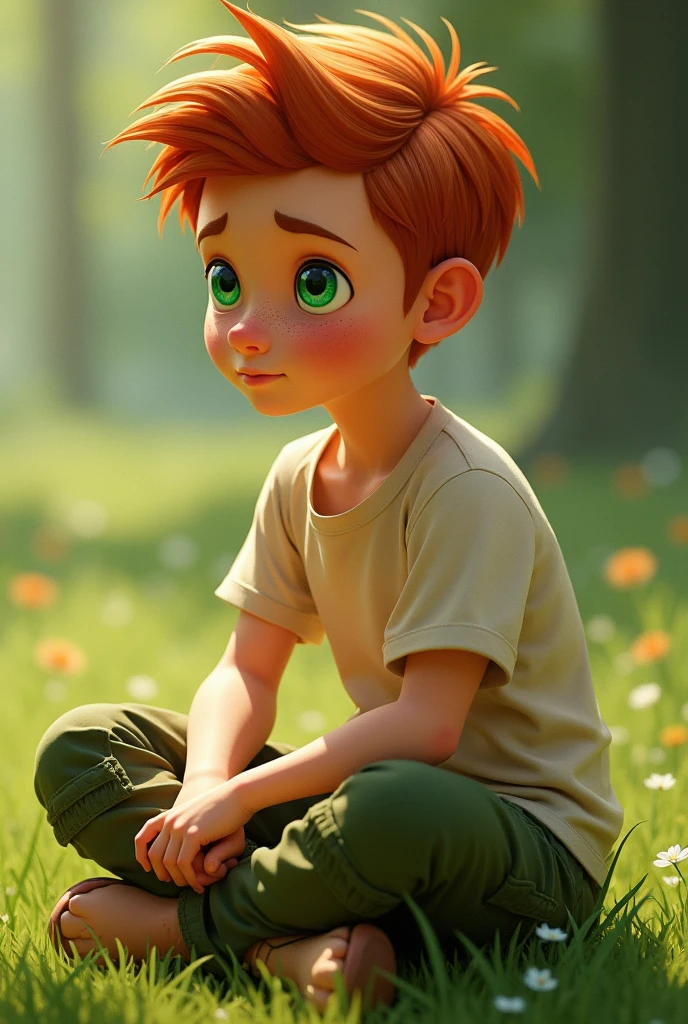 Lovely, Slim boy is waiting for you,Background is a cheerful playground