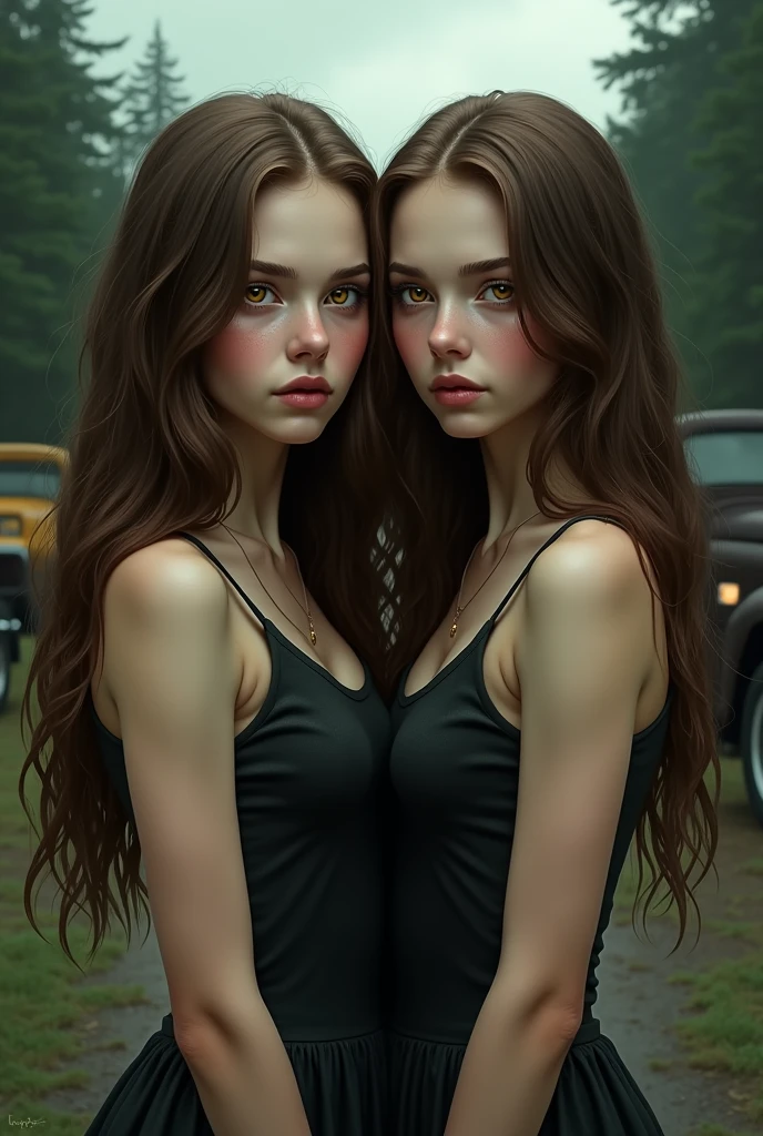 2 beautiful 22 yo scandinavian women face each other, 2 woman, chest against chest, naked breasts pressing together, hochdetailliertes runde gesichter, Rauch, Nebel, dunkler Wald: 1,1, hyperdetailliert, High-resolution 8K wallpaper, best quality, light freckles, neutrale Farben, hdr:1.5, dim colors, komplizierte Szene, hyperdetaillierte, filmische Aufnahme, warmes Licht, komplizierte Details, cineastischer Look, soothing tones, crazy details, komplizierte Details, Hyper-Detailed Breasts, geringer Kontrast, weiches Kinolicht, verblasste, slate-gray atmosphere, Weitwinkel, fotorealistisch, scharfer Fokus