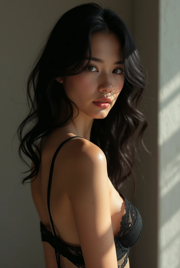 highest quality, epic realistic, ((in the pitch black darkness :1.4)), ((portrait:1.5)),(background: dark ) high contrast ,glorious picture, lowest lux, lighting face, she's comfortable, wearing lingerie, looks incredible, (8k, Raw photo, Highest quality),(epic realistic:1.5), a woman, face,(detailed eyes:0.8),(looking at the camera:1.4), (Highest quality), ( high contrast, deep shadows),Intricate details,cinematic,((skin:1.4)), (long dark hair:1.3), long hair, messy ,(Hdr:1.5),Detailed, colors, Superior quality, Masterpiece, Raw Photo (20-year-old, looking at viewer), beautiful, (wearing underwear,), perfect, natural, perfect composition, portrait, perfect face, smiling expression, Captivating eyes, Bright details, Tight lips, (High Skin Detail),, (blue tint: 0.6), (sale: 0.8), (bloody: 0.7), Key lighting , (backlight: 0.5), Medium depth of field, Canon 5d, 50mm lens, f/4 apertures, (Ultra-detailed, Complex detail), sharp focus, soft colors, 8k, Absurd, 80mm, dark background, photography, smiling, pinay, filipina, medium boobs,