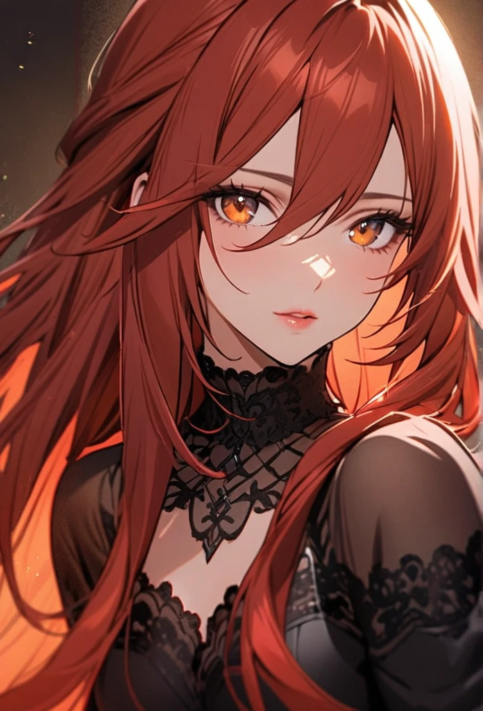 photographrealistic,Best Quality:1.4),(perfect composition, 8k artistic photography, photorealistic concept art), Detailed skin, shiny eyes, (((nsfw))), (masterpiece:1.4), 1girl, solo, tania, KizukiAi, dragon girl, dragon horns, ((red hair)), orange eyes, perfect breast, long hair, looking at viewer, ((black simple background)), (blush:1.1), (smile:1.2), (ultra-detailed face, ultra-detailed eyes, light in eyes, mezmerizing orange and yellow eyes), seductive lips, vibrant color, masterpiece,soft lighting, HDR (High Dynamic Range), Maximum Clarity And Sharpness,ultra high res, 2d, anime, highly detailed face, realistic light in eyes, ((extremely detailed)),(ultra-detailed),(best illustration), looking at viewer, slit pupils,((very expressive eyes)), high details, awardwinning, top-quality, BREAK best quality, UHD drawing