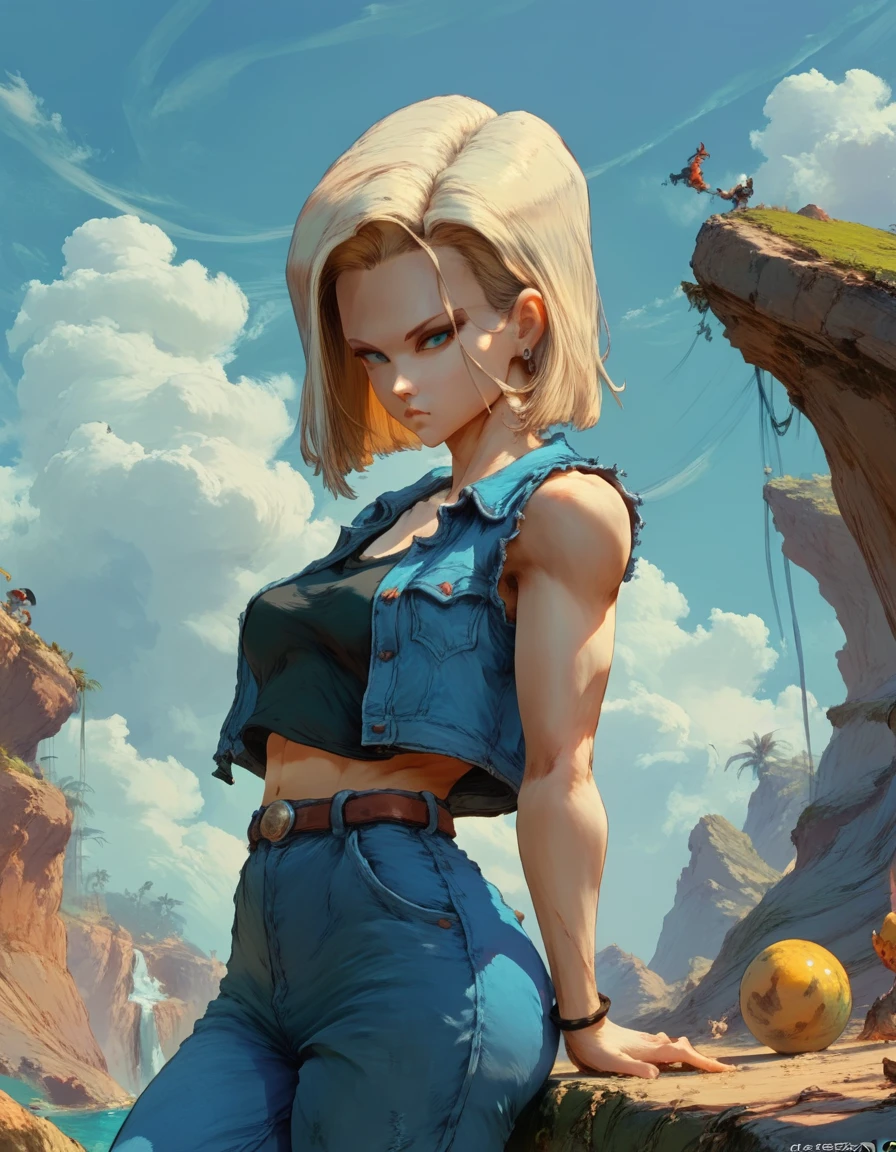 android-18 [dragon ball Z] (lindosexyrobutts) -Hentai Arena, cheered up, anatomically correct, Super detailed, high quality, 4k