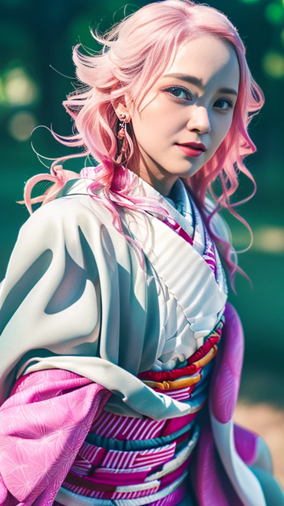 Cute Japanese Woman, (), (Very cute face), White moisturized skin, Looking into the camera, Melancholic expression,
break,
Idol,
break,
(wear a cute kimono: 1.3), (Revealing kimono), Very large earrings, Short length,
break,
(Fighting Pose: 1.3),
break,
(Long Hair), (Pink Hair: 1.2), (Wavy Hair), (Gradient Hair: 1.3), (Red hair on both ends),
break,
(Realistic: 1.3), masterpiece, Perfect lighting, (Ultra-high resolution), (8k), (Very detailed: 1.4), (from the front), (whole body: 1.4), (Symmetric: 1.2), (One shot),
break,
(Shibuya Ward, Japan: 1.2),
break,
(Demon slayer: 1.4),
Spread your legs、Detailed groin area、