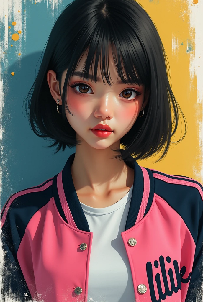 Close-up, over-the-shoulder angle of a young punk woman with a striking, photorealistic anime style, illuminated by dramatic chiaroscuro lighting that casts deep shadows across her face. She has intricate face tattoos and straight, layered brown hair highlighted with blue tips. She wears a backward black baseball cap featuring a pink adjuster, paired with bold yellow Ray-Ban sunglasses. Her ears are adorned with earrings, and she sports a vibrant yellow T-shirt. Her hand gently rests on her cheek, capturing a moment of introspection as the shadows play across her features. The image showcases incredible attention to detail, blending realistic and anime art styles seamlessly. The digital painting highlights the beauty of her punk aesthetic with stunning realism, using the chiaroscuro lighting to add depth and intensity to her expression. The composition is a perfect mix of hyper-detailed digital art, portraying a beautiful and intense punk girl with a gorgeous face, all rendered in a stunning, highly detailed anime realism style