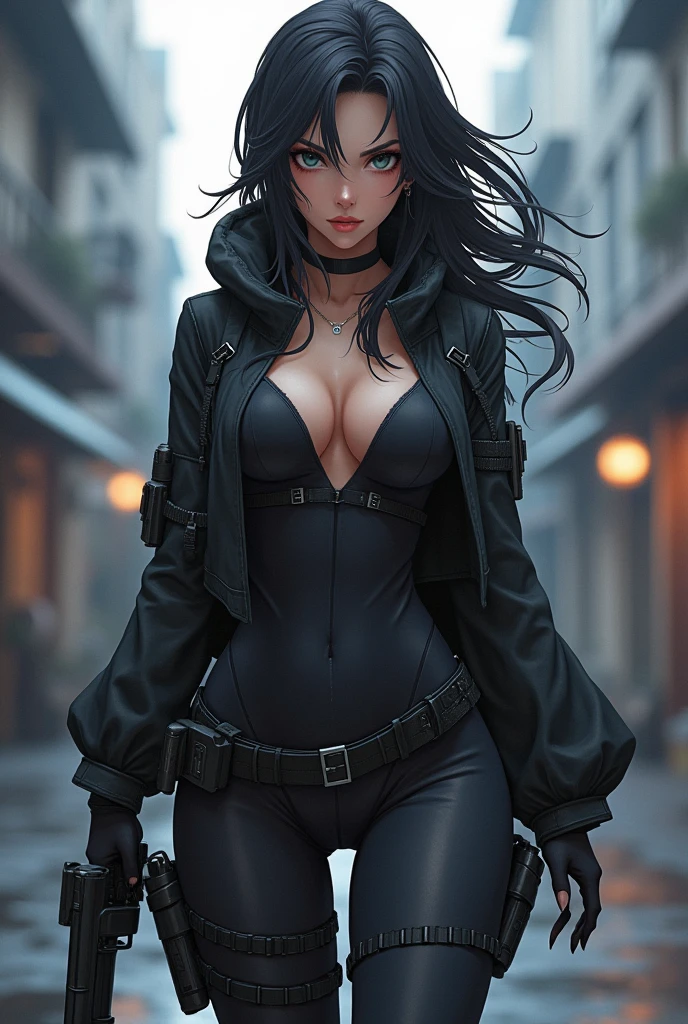 (Highly quality, masterpiece, detailed), City on Fire detailed scenario, city on fire detailed background, 20 years old girl, redshehulk, solo, Red skin, Yellow eyes, Black hair, Colored Skin, Black top, Leather top, Black pants, Leather Pants, Crop top, Black Sleeves, Long Sleeves, Black Gloves, Navel, Angry, sitting on a rock, beautiful eyes, perfect eyes, looking at the viewer, Sexy pose