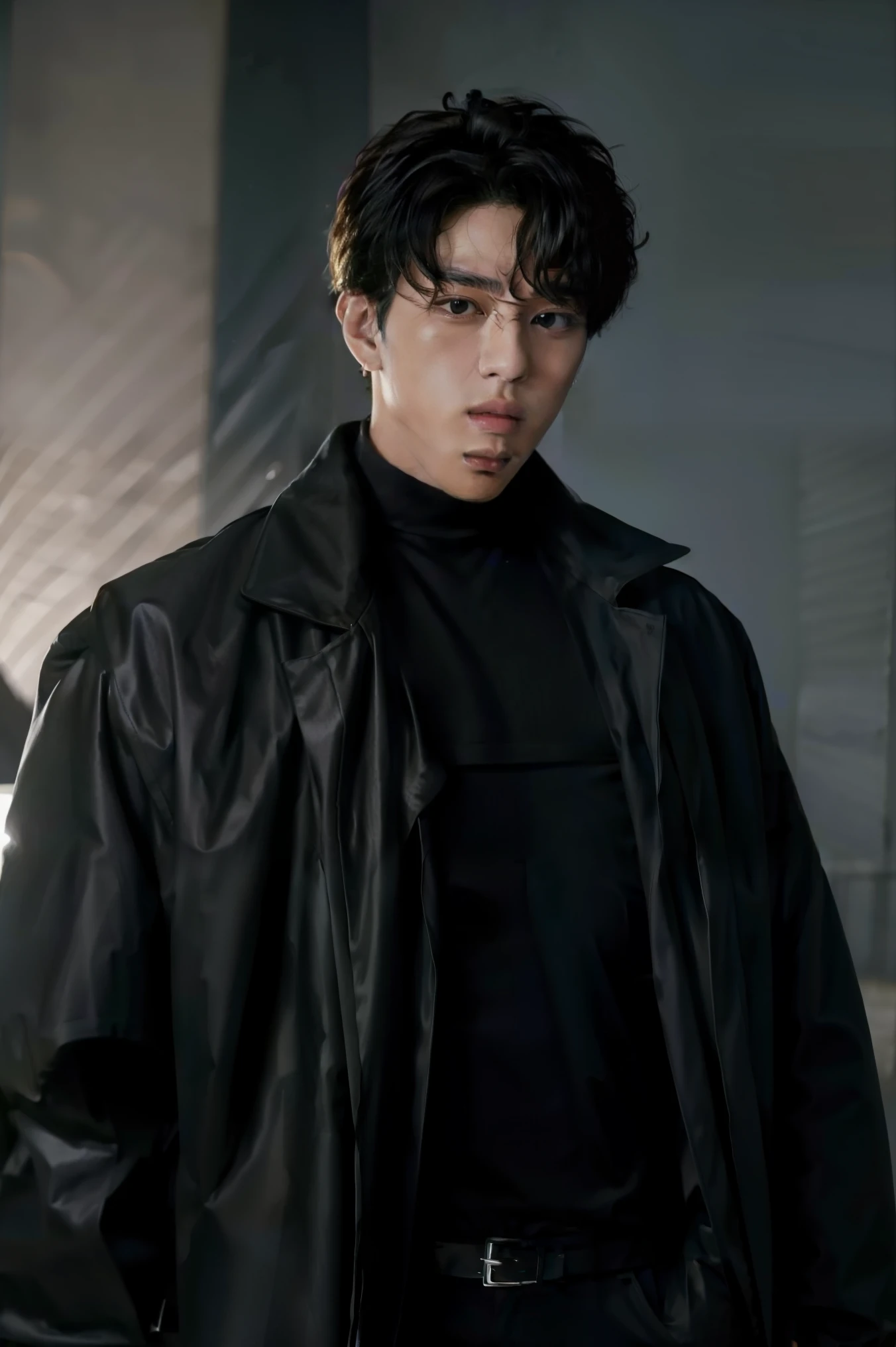 (Masterpiece:1.4), (best quality:1.2), yoo joonghyuk, 1boy, male focus, black jacket, black shirt, black pants, upper body