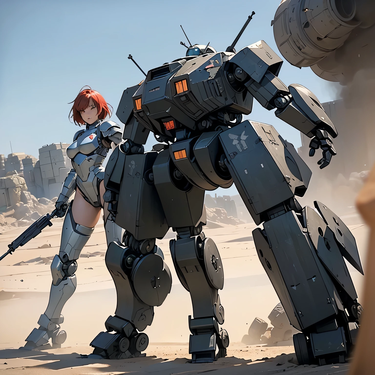 Unreal Engine,cinematic shot,best quality, masterpiece, realistic, science_fiction, sci-fi, glowing_eyes, (explosion sparks:0.5), (Lens Flare:0.5), (lightsaber:0.8), volume fog, (mecha_robot:1.2), debris,3 girls, thick thighs, wide hips, cityscape, destruction,