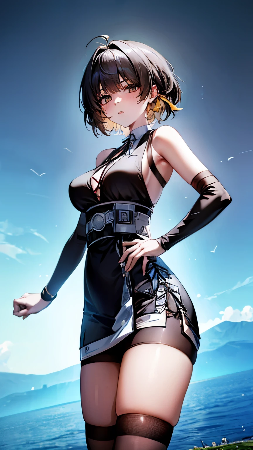 (Very delicate and beautiful:1.2)super model,,Beautiful breasts,voluptuous,【bike shorts】,,【3girls】,,Highest quality, High resolution, 8k,mini skirt,Knee socks.uniform.high school girl