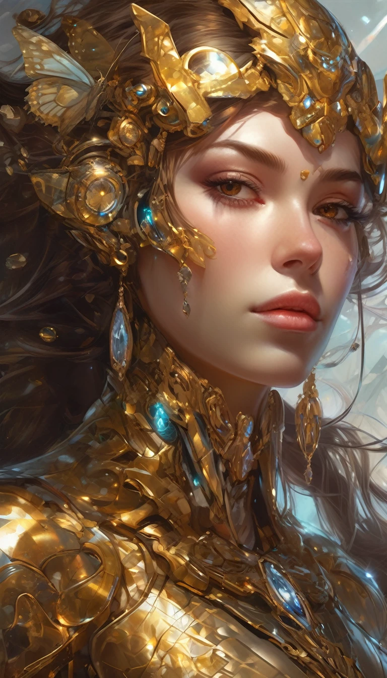 bioMechanical style Ultra detailed illustrations, Phantom Magical Creatures, (Translucent skin: 1.5), (with translucent body: 1.5) Ms. Schiff&#39;s Art, Neon, Light Particles, color, cmyk color, Backlight, Cyberpunk, close up, Mechanical, (whole body: 1.9), Dark background, View from top to bottom. blend of organic and Mechanical elements, Futurism, Cybernetic, detailed, complicated,Selective focusing, Miniature effect, Blurred background, highly detailed, Full of energy, View control,(Rich color:1.6),Crab