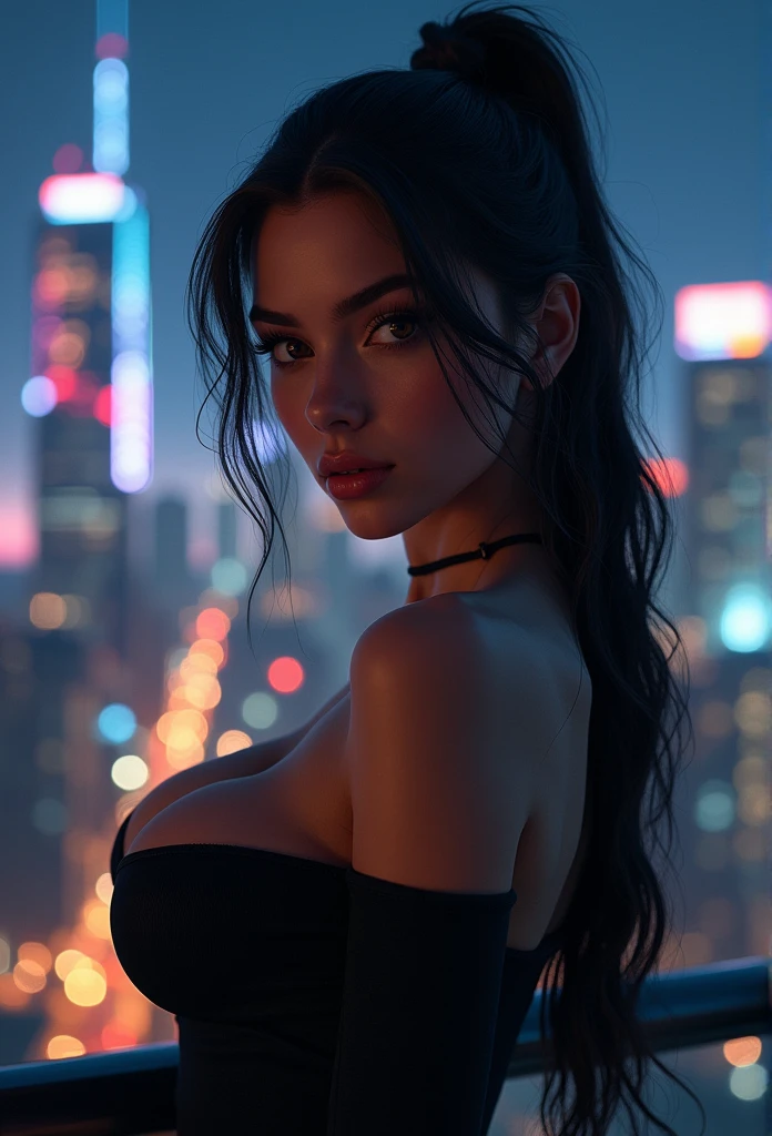 (Meilleure qualité,haute résolution,ultra-détaillé),Réaliste,tretenaire,Une femme,pas de vêtements,courbes succulentes,grande poitrine,gouttelettes liquides séduisantes sur la peau,pose sensuelle,expression confiante,Beau visage,Cheveux noirs flottants,yeux bleus intenses,lèvres tentantes,Composition artistique,Balcon de l'hôtel donnant sur un paysage urbain moderne,architecture époustouflante,lumières rougeoyantes,gratte-ciels brillants,fenêtres réfléchissantes,Agitation et mouvement de la ville,couleurs vives,ambiance nocturne,ombres subtiles ,ambiance maussade,présence puissante,Responsabilisant et séduisant,beauté provocante,charme séduisant,symétrieppante,photoRéaliste rendu,qualité professionnelle,Éclairage physique,Parfaitement détaillé,Rendu exquis,chef-d'œuvre:1.2, 8k