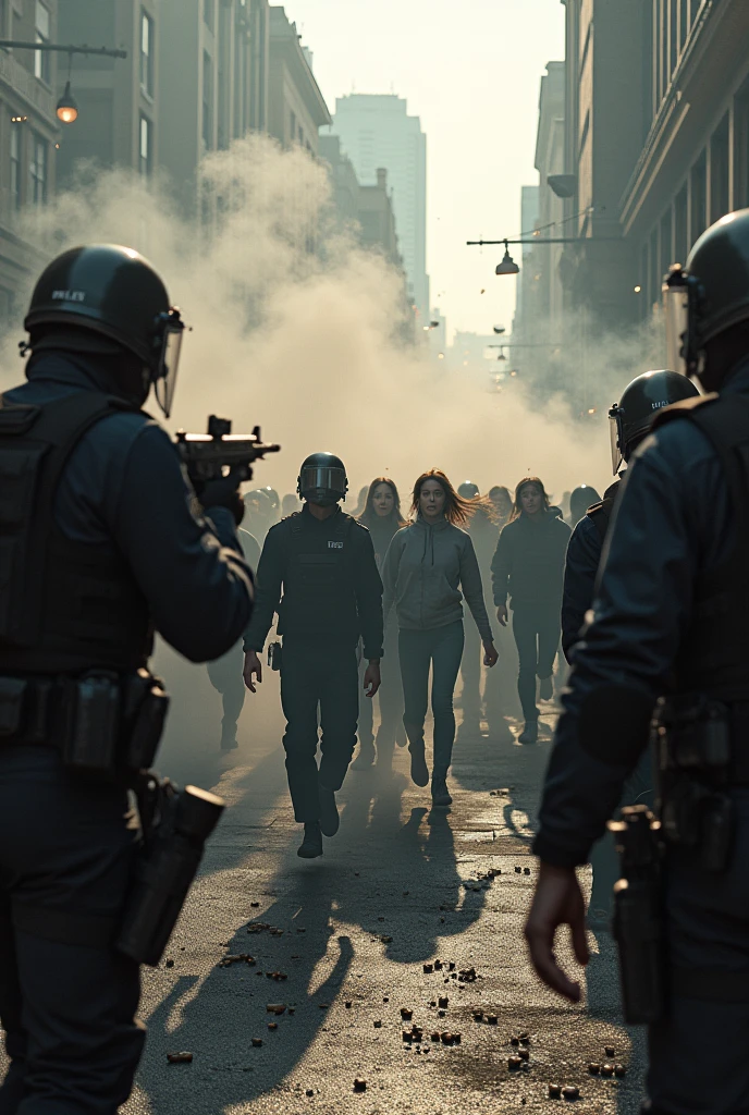 Students vs police firing