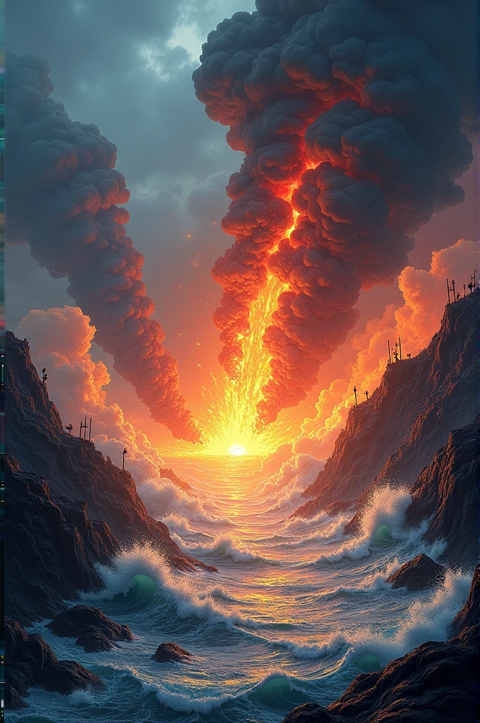 (extremely detailed CG unity 8k wallpaper, masterpiece, best quality, ultra-detailed),(Spark and flame forms:1.3,Sky Blue Flame 1.2),fireworks:1.2,spark of light:1.1,smog:1.1,deep dark background,One-third of the frame space is focused on the lighter,hight contrast,Aperture effect。 --auto