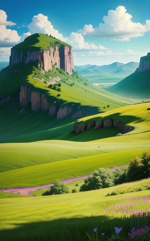 amidst a verdant landscape, where emerald fields meet the azure sky, eyes wander, Across vast expanses, and behold the depths where secrets lie..