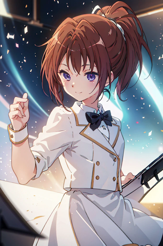 (Highest quality，masterpiece)，One girl, smile, ponytail, Cowboy Shot, Nakagawa Natsuki，Tuxedo，Concert Hall