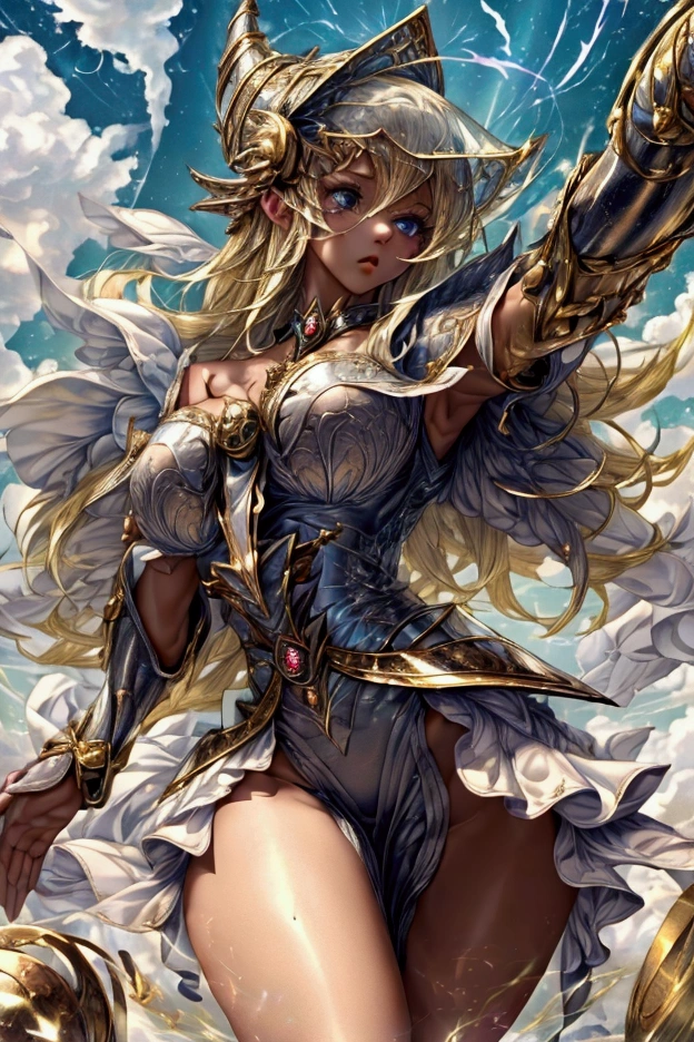 anime girl with angel wings, halo, and a sword in her hand, anime goddess, angel knight girl, full - body majestic angel, knights of zodiac girl, cushart krenz key art feminine, 8k high quality detailed art, detailed digital anime art, angelic purity, anime fantasy illustration, naked, nipples, boobs, vagina, pussy, skin, bare skin, no clothes, uncovered, uncensored nudity