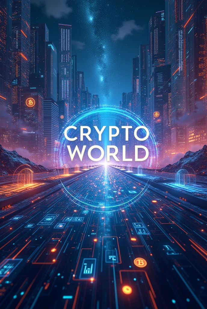 boy with sign with the word, CRYPTO WORLD