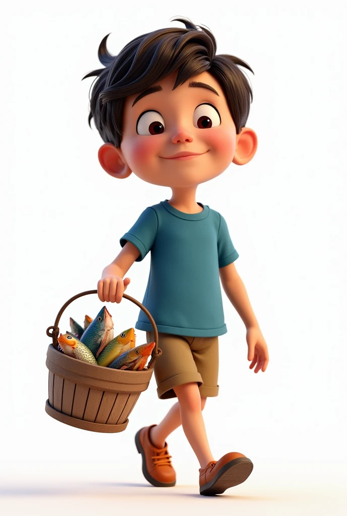 ((short body)), ((short body)), ((short body)), ((short body)), ((short body)), ((baby body)), Black hair with straight bangs and a ponytail with a red band, big round brown eyes, slightly blushed cheeks, smiling expression, wearing a striped yellow and blue shirt, blue overalls, white shoes with gray soles ocean, palms, sand, sun, ((with a big cock)), (ballsack), (steaming coming from her cock),